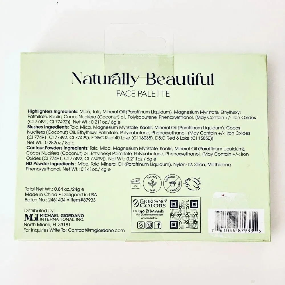NWT natural beautiful face Palette Sculpting Shades to Compliment any skin Tone